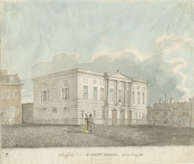 Stafford - Chetwynd House: sepiateckning av John Buckler