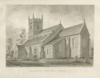 Standon Church: sepiateckning av John Buckler