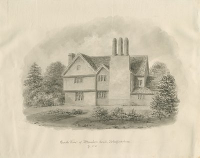 Standon Hall: sepiateckning av John Buckler