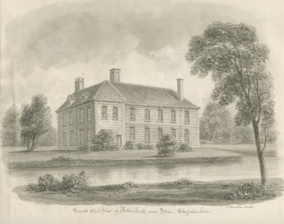 Sten - Aston Hall: sepiateckning av John Buckler