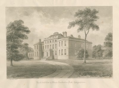 Thorpe Constantine Hall: sepiatvättteckning, 1848 av John Buckler