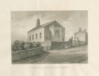 Thursfield Chapel: sepiatvättteckning av John Buckler