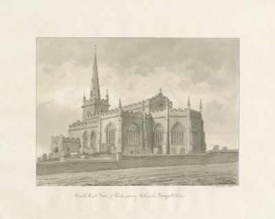 Wednesbury Church: sepiateckning av John Buckler