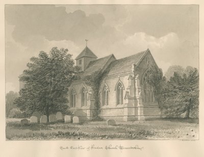 Worcestershire - Hadsor Church: sepiateckning, 1833 av John Buckler