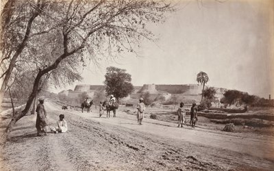 Peshawar Fort och omgivningar, från Jail, ca 1862 (foto) av John Burke