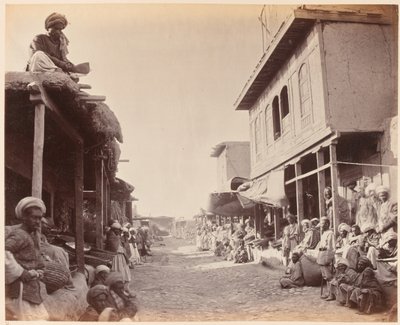 Gatubild, Jalalabad 1879 av John Burke