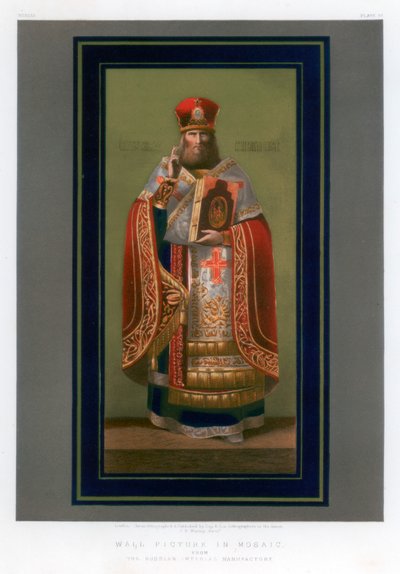 Väggbild i mosaik, 1800-tal. av John Burley Waring