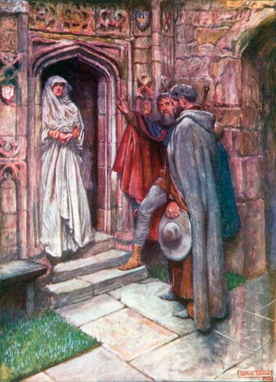 Christian before Discretion (färglitografi) av John Byam Liston Shaw