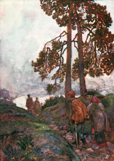 Svaga och redo att gå upp i varv (färglitografi) av John Byam Liston Shaw