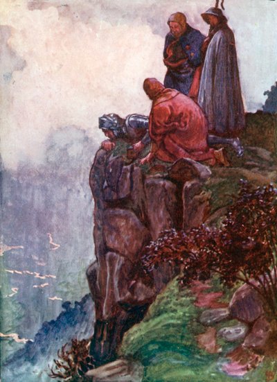 Hill Error (färglitografi) av John Byam Liston Shaw