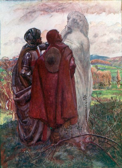 Lots fru (färglitografi) av John Byam Liston Shaw
