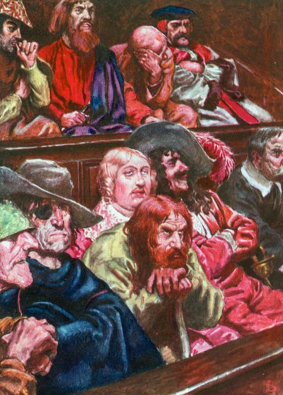 Juryn (färglitografi) av John Byam Liston Shaw