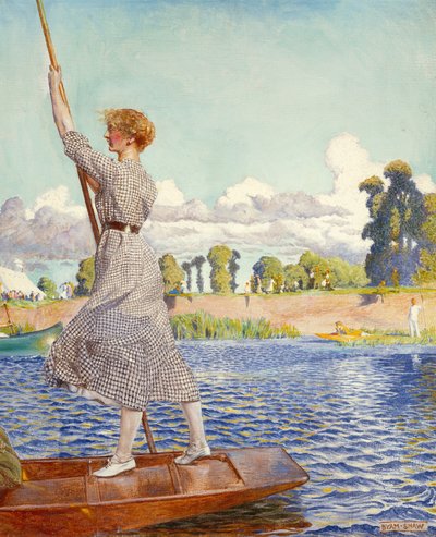 Regatta (olja på duk) av John Byam Liston Shaw