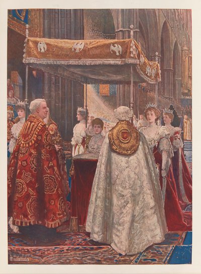 Drottning Alexandras smörjelse av John Byam Liston Shaw
