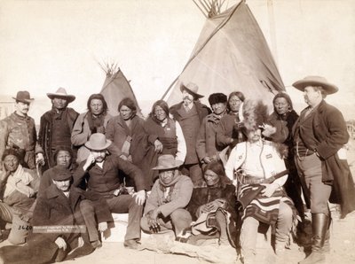 Indiska hövdingar och amerikanska tjänstemän vid Pine Ridge, 1891 av John C. H. Grabill