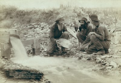 Tvätta och panorera guld, Rockerville, 1889 av John C. H. Grabill
