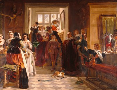 Kommer ner till middag av John Callcott Horsley