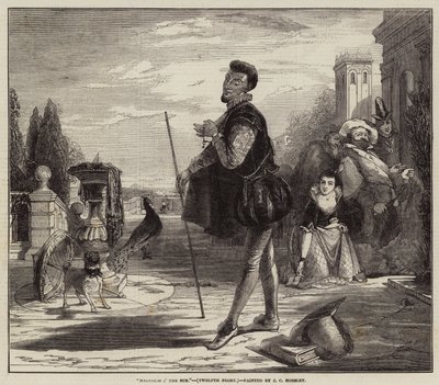 Malvolio i solen, tolfte natten av John Callcott Horsley