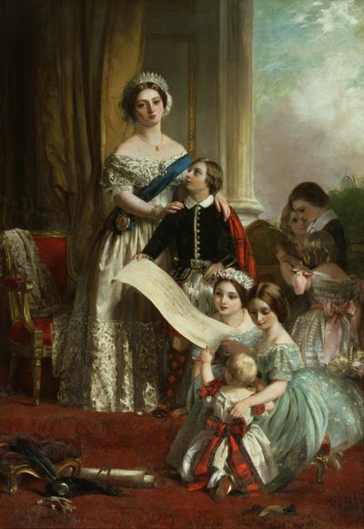Drottning Victoria och hennes barn av John Callcott Horsley