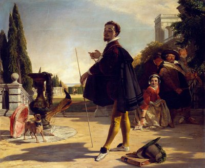 Shakespeare, Twelfth Night, Akt II, Scen V av John Callcott Horsley