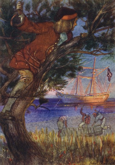 Illustration för Treasure Island av John Cameron
