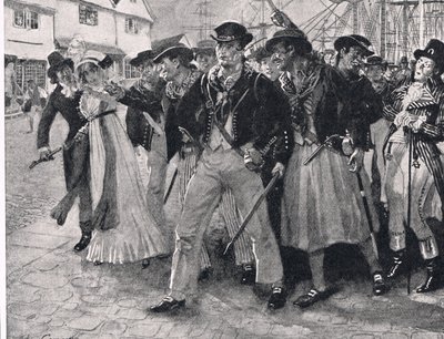 Naval Mutineers Ashore, illustration från 