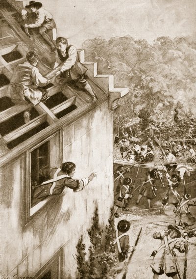 Anfallet av Dunkeld, 21 augusti 1689 (litho) av John Cameron
