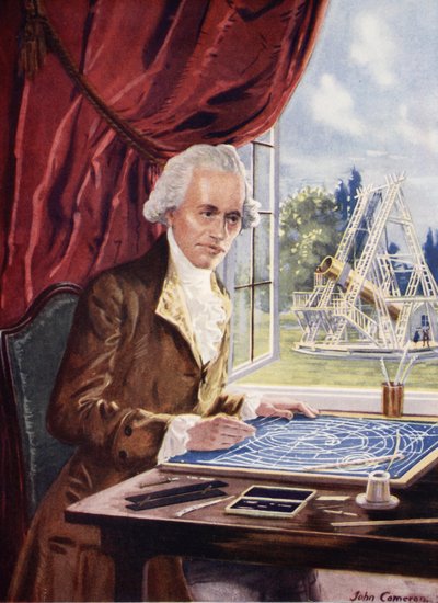 William Herschel på jobbet på Observatory House, Slough av John Cameron