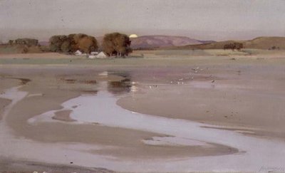 Kintallen Mill, månuppgång av John Campbell Mitchell