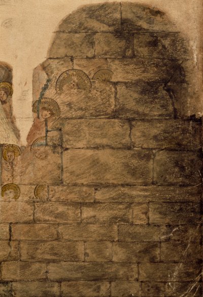 Studie av väggmålningarna på Kapitelhuset av John Carter