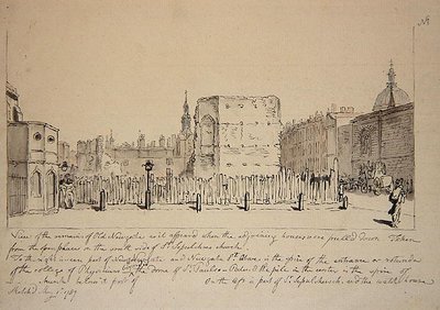 Utsikt över resterna av Old Newgate Prison av John Carter