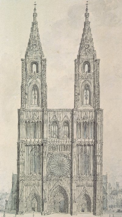Västra fronten av Strasbourgs katedral av John Carter