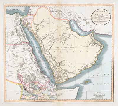 En ny karta över Arabien, inklusive Egypten, Abessinien, Röda havet amp; c. amp; c. från de senaste auktoriteterna. av John Cary