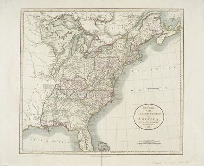 En ny karta över USA, från de senaste myndigheterna, 1806 av John Cary