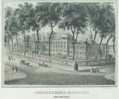 Pennsylvania sjukhus, 1838 av John Caspar Wild