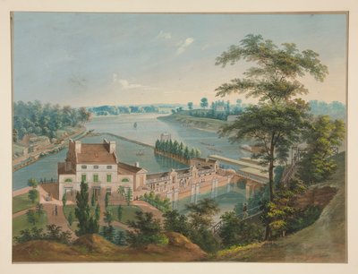 Vattenverk i Fairmount Park, Philadelphia av John Caspar Wild