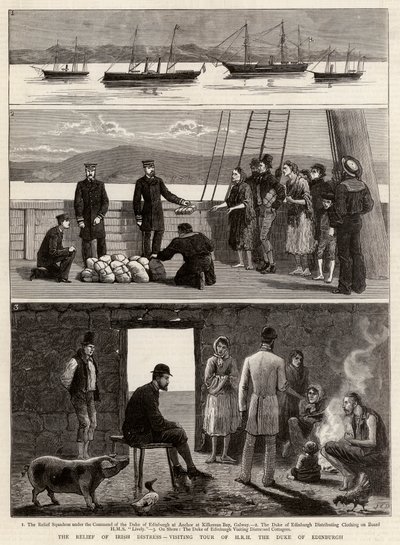 Lättnad för irländsk nöd, besök av HKH Hertigen av Edinburgh av John Charles Dollman