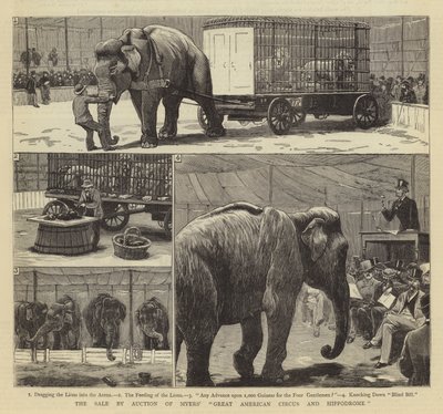 Försäljningen på auktion av Myers Great American Circus and Hippodrome av John Charles Dollman