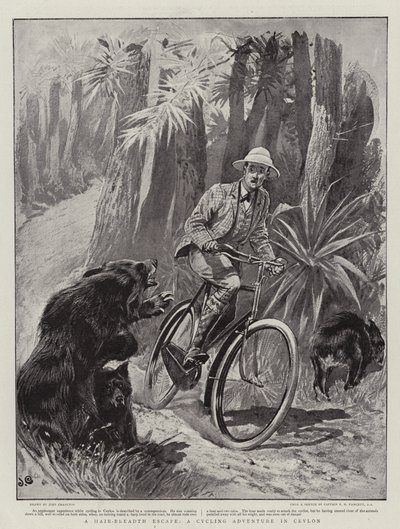 En hårbreddsflykt, ett cykeläventyr i Ceylon av John Charlton