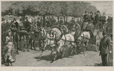 Ett möte för Four-in-Hand Club i Hyde Park, London av John Charlton