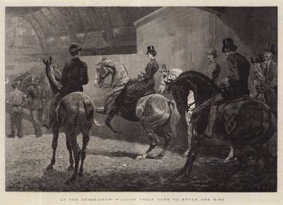På Horse-show, väntar på deras tur att gå in i ringen av John Charlton