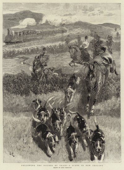 Following the Hounds by Train, en scen i Nya Zeeland av John Charlton