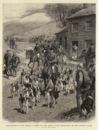 Foxhunting i norr, ett möte mellan North Tyne Foxhounds på Border Hills av John Charlton