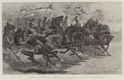 Stopp!, Charge of Lancers vid Royal Military Tournament av John Charlton
