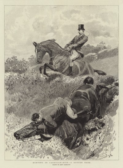 Jagar i Cardiganshire, en ruttna bank av John Charlton
