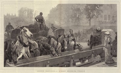 London Sketches, a Street Drinking Trough av John Charlton