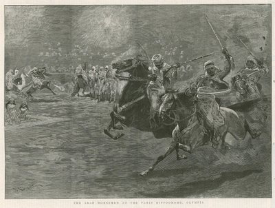 De arabiska ryttarna på Paris Hippodrome, Olympia av John Charlton