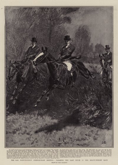 Bar Point-to-Point Steeplechase Meeting, rensning av det sista staketet i det tunga loppet av John Charlton