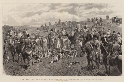 Mötet mellan Devon och Somerset Staghounds på Hawkcombe Head av John Charlton