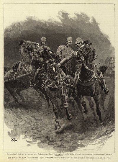 Royal Military Tournament, det viktorianska hästartilleriet i körtävlingen, en skarp sväng av John Charlton